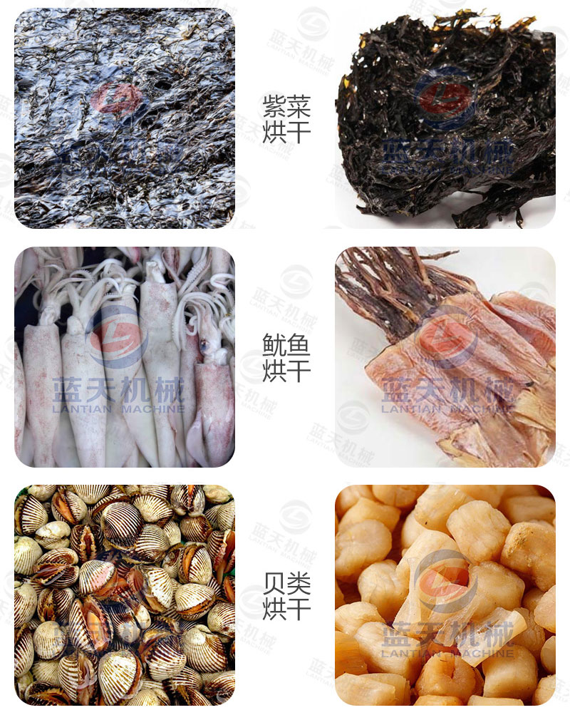 海鮮烘干機(jī)烘干前后對(duì)比