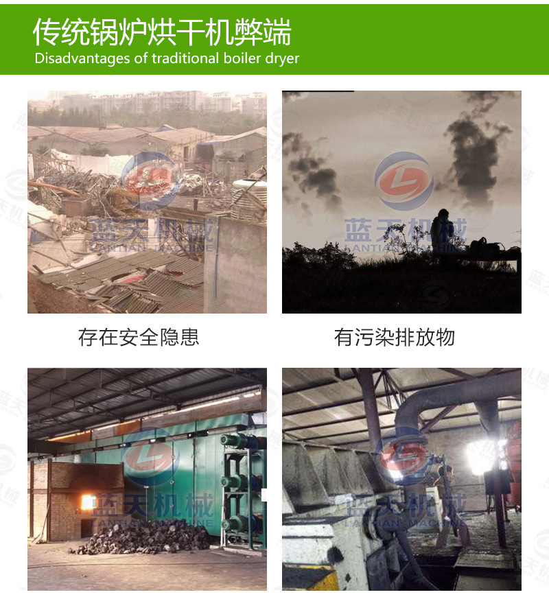 蘿卜條網(wǎng)帶烘干機(jī)傳統(tǒng)烘干機(jī)弊端