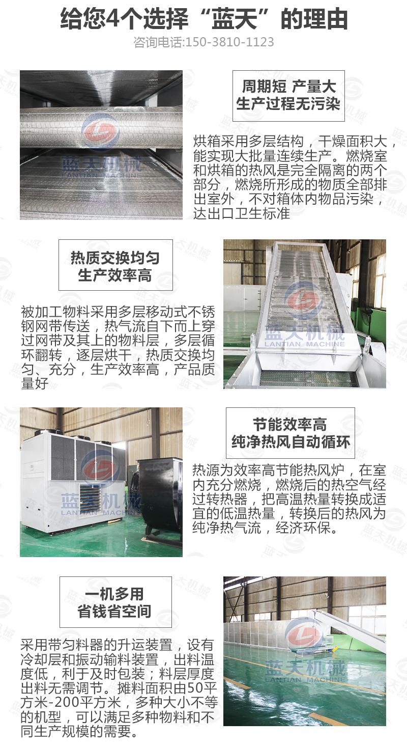 大棗網(wǎng)帶烘干機選擇藍天