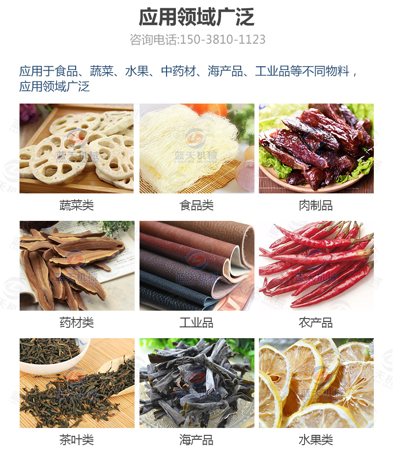 水果片網帶烘干機應用領域