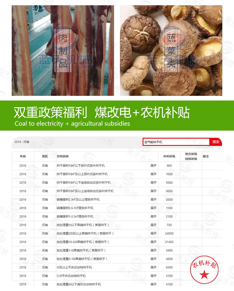 花生網(wǎng)帶式烘干機(jī)煤改電